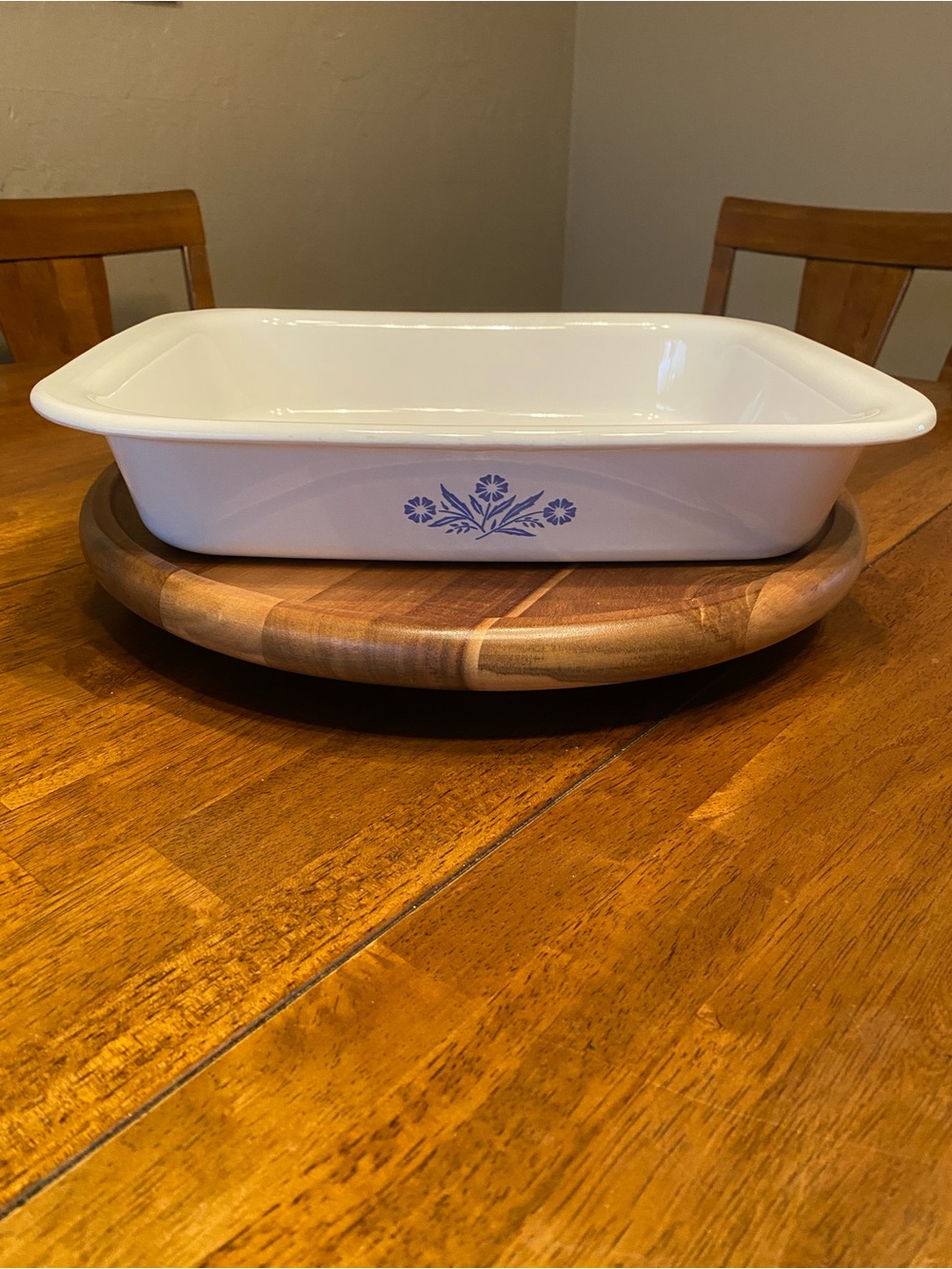 Corning Ware Blue Cornflower A-21 open roasting pan lasagna vntg EUC
